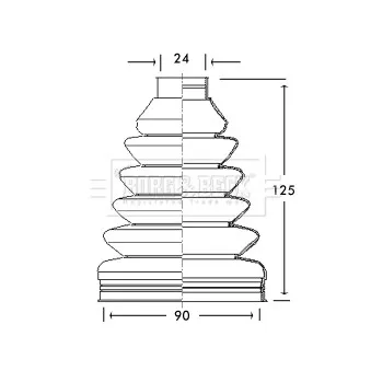 Joint-soufflet, arbre de commande BORG & BECK BCB2661