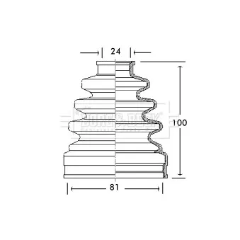 Joint-soufflet, arbre de commande BORG & BECK BCB2665
