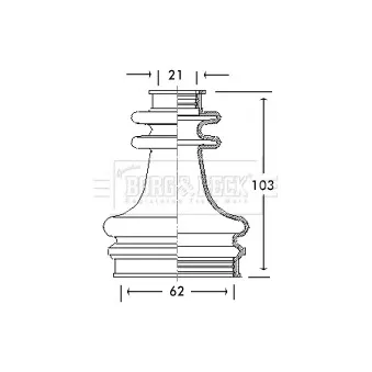 Joint-soufflet, arbre de commande BORG & BECK BCB2670