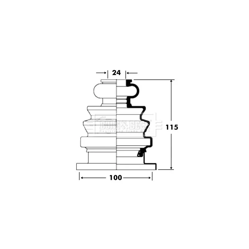 Joint-soufflet, arbre de commande BORG & BECK BCB2677