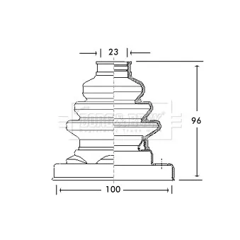 Joint-soufflet, arbre de commande BORG & BECK BCB2679