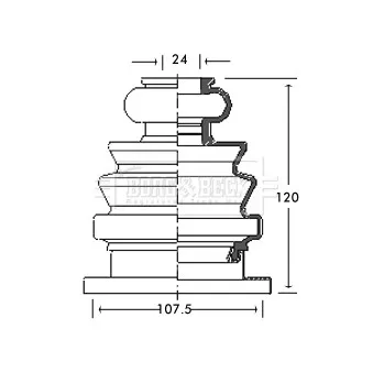 Joint-soufflet, arbre de commande BORG & BECK BCB2682