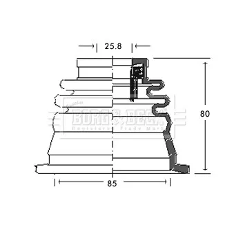 Joint-soufflet, arbre de commande BORG & BECK BCB2686