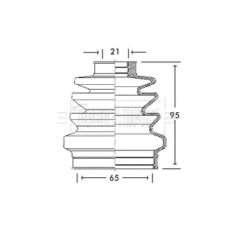 Joint-soufflet, arbre de commande BORG & BECK BCB2687