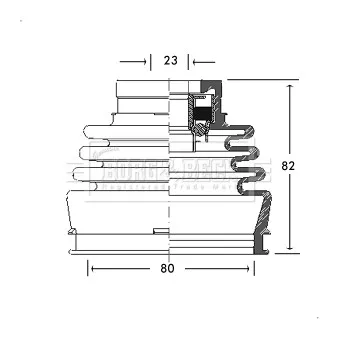 Joint-soufflet, arbre de commande BORG & BECK BCB2689