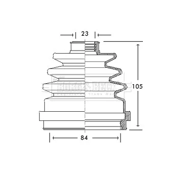 Joint-soufflet, arbre de commande BORG & BECK BCB2695
