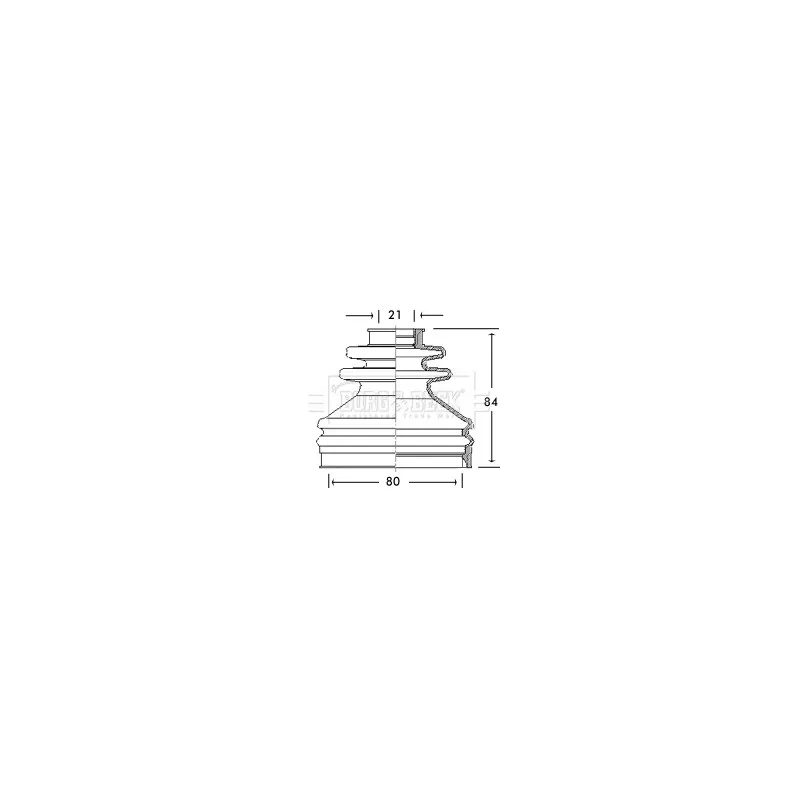 Joint-soufflet, arbre de commande BORG & BECK BCB2699