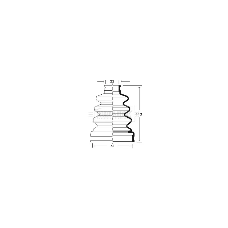 Joint-soufflet, arbre de commande BORG & BECK BCB2709