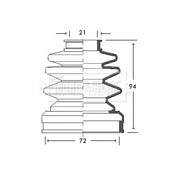 Joint-soufflet, arbre de commande BORG & BECK BCB2711