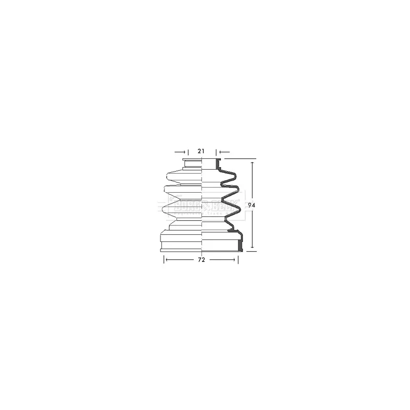 Joint-soufflet, arbre de commande BORG & BECK BCB2711