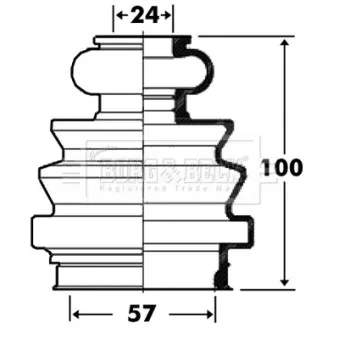 Joint-soufflet, arbre de commande BORG & BECK BCB2716