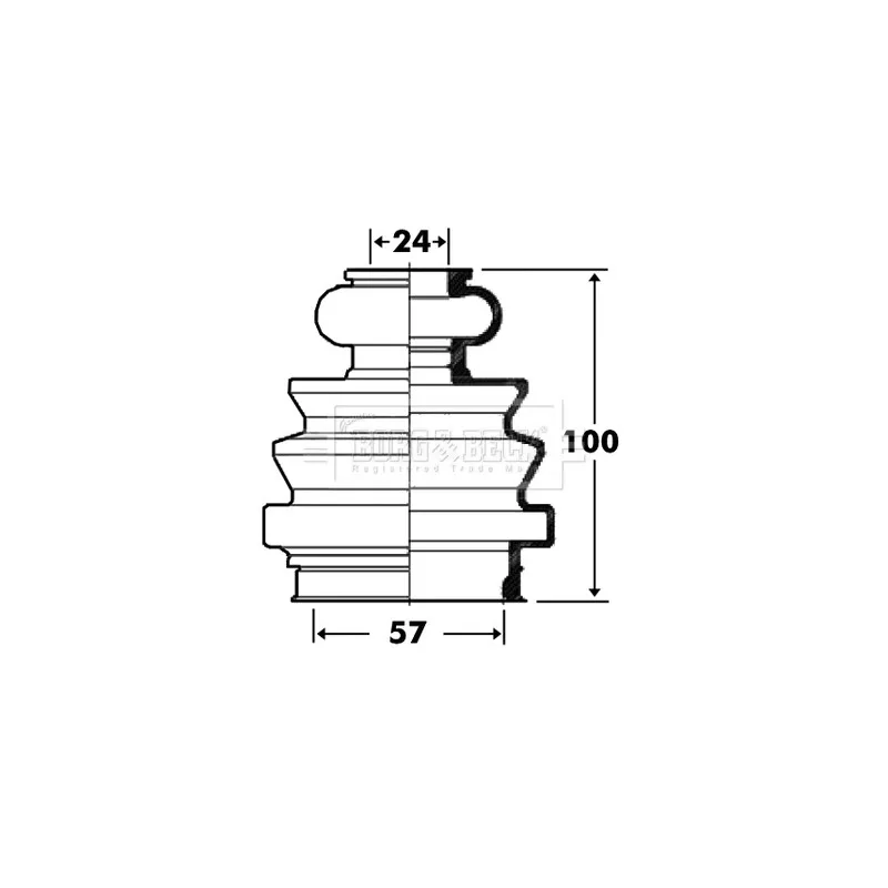 Joint-soufflet, arbre de commande BORG & BECK BCB2716