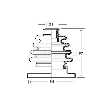 Joint-soufflet, arbre de commande BORG & BECK BCB2717