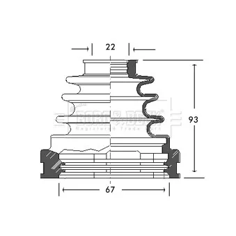 Joint-soufflet, arbre de commande BORG & BECK BCB2728