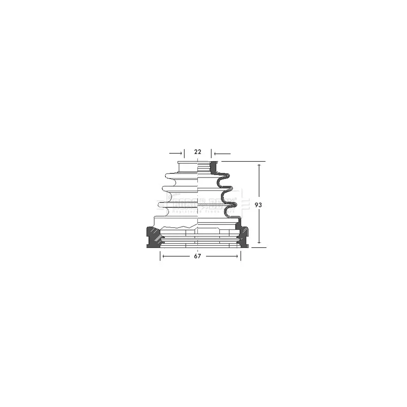 Joint-soufflet, arbre de commande BORG & BECK BCB2728