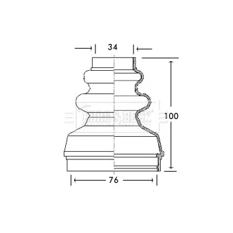 Joint-soufflet, arbre de commande BORG & BECK BCB2736