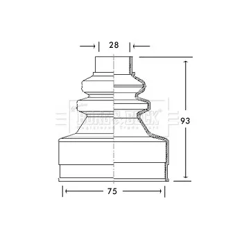 Soufflets de cardan avant BORG & BECK BCB2738