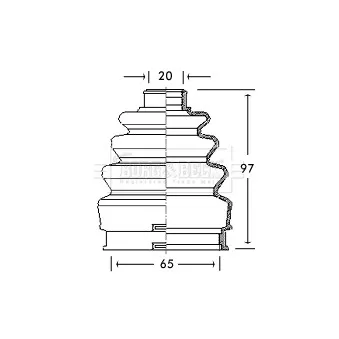 Joint-soufflet, arbre de commande BORG & BECK BCB2739