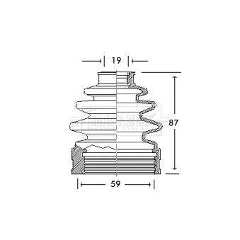 Joint-soufflet, arbre de commande BORG & BECK BCB2743