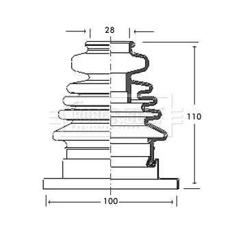 Joint-soufflet, arbre de commande BORG & BECK BCB2753