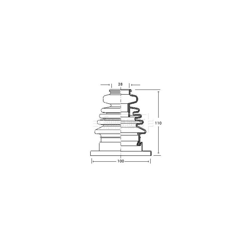 Joint-soufflet, arbre de commande BORG & BECK BCB2753