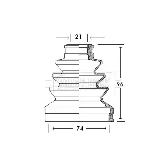 Joint-soufflet, arbre de commande BORG & BECK BCB2755