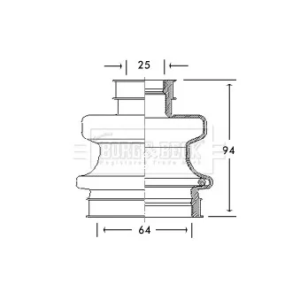 Joint-soufflet, arbre de commande BORG & BECK BCB2758