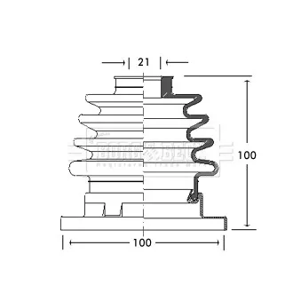 Joint-soufflet, arbre de commande BORG & BECK BCB2759