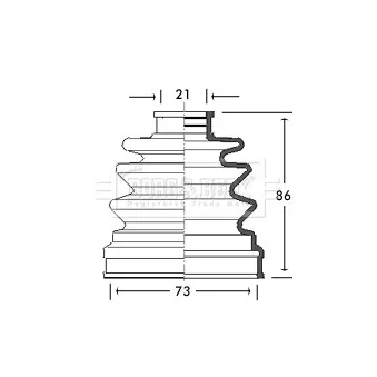 Joint-soufflet, arbre de commande BORG & BECK BCB2760