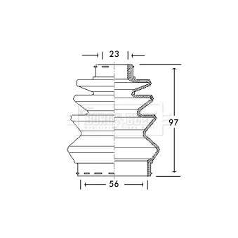 Joint-soufflet, arbre de commande BORG & BECK BCB2764