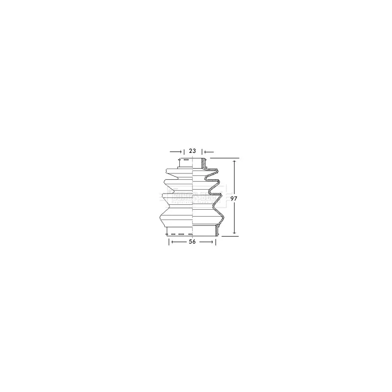Joint-soufflet, arbre de commande BORG & BECK BCB2764