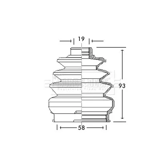 Joint-soufflet, arbre de commande BORG & BECK BCB2767