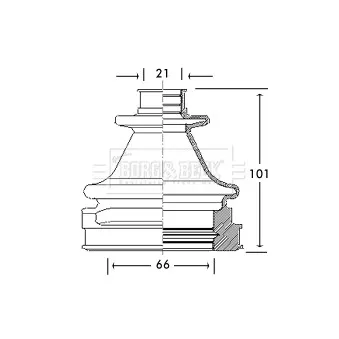 Joint-soufflet, arbre de commande BORG & BECK BCB2769