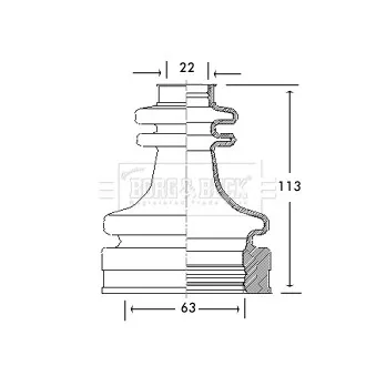 Joint-soufflet, arbre de commande BORG & BECK BCB2770