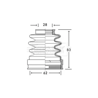 Joint-soufflet, arbre de commande BORG & BECK BCB2771