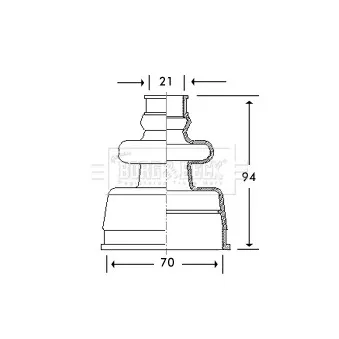 Joint-soufflet, arbre de commande BORG & BECK BCB2776