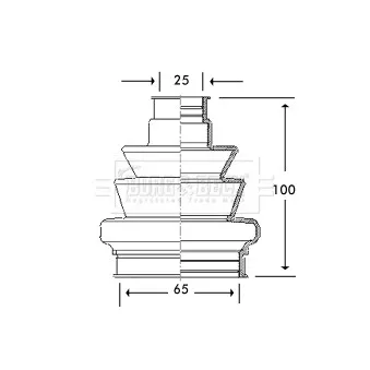 Joint-soufflet, arbre de commande BORG & BECK BCB2777