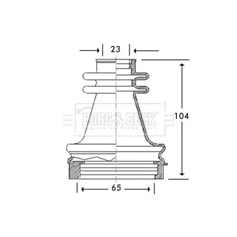 Joint-soufflet, arbre de commande BORG & BECK BCB2779