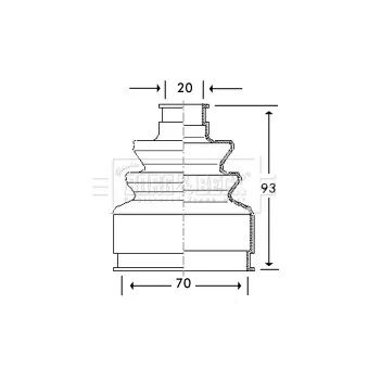 Joint-soufflet, arbre de commande BORG & BECK BCB2783