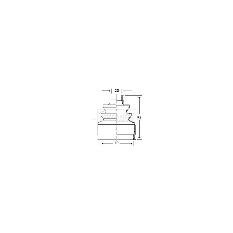 Joint-soufflet, arbre de commande BORG & BECK BCB2783