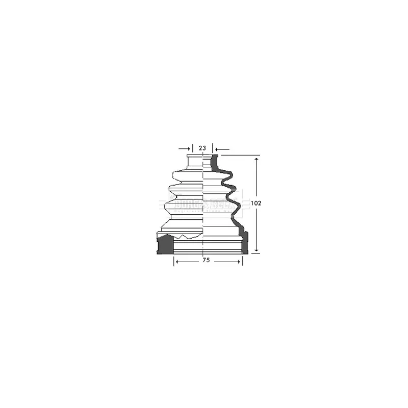 Joint-soufflet, arbre de commande BORG & BECK BCB2784