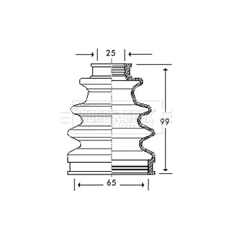 Joint-soufflet, arbre de commande BORG & BECK BCB2785