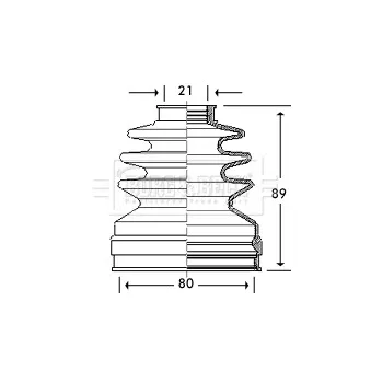 Joint-soufflet, arbre de commande BORG & BECK BCB2787