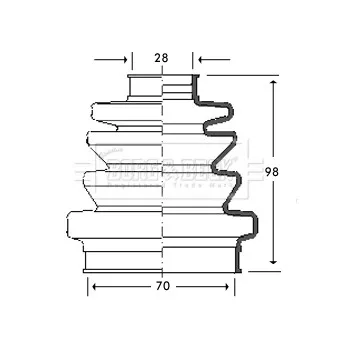 Joint-soufflet, arbre de commande BORG & BECK BCB2790