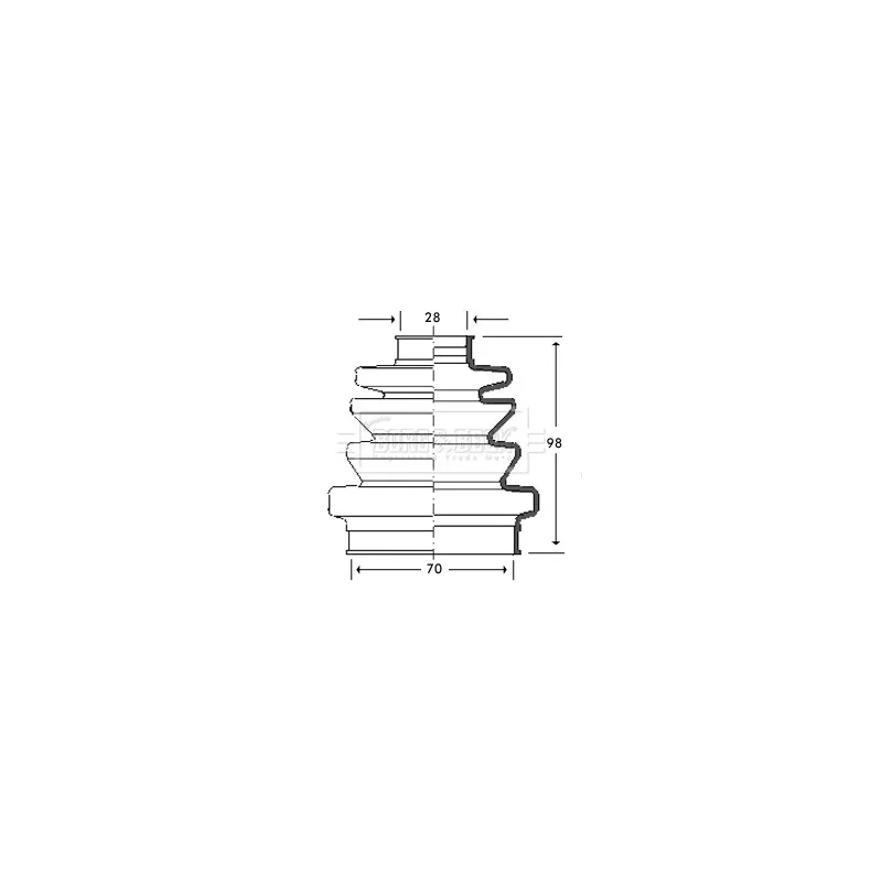 Joint-soufflet, arbre de commande BORG & BECK BCB2790