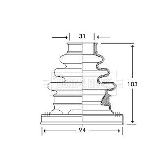 Joint-soufflet, arbre de commande BORG & BECK BCB2792