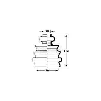 Joint-soufflet, arbre de commande BORG & BECK BCB2794