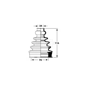 Joint-soufflet, arbre de commande BORG & BECK BCB2796