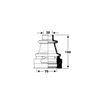 Joint-soufflet, arbre de commande BORG & BECK BCB2797