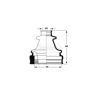 Joint-soufflet, arbre de commande BORG & BECK BCB2798